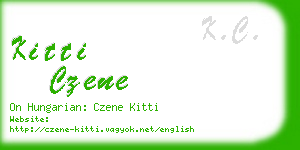 kitti czene business card